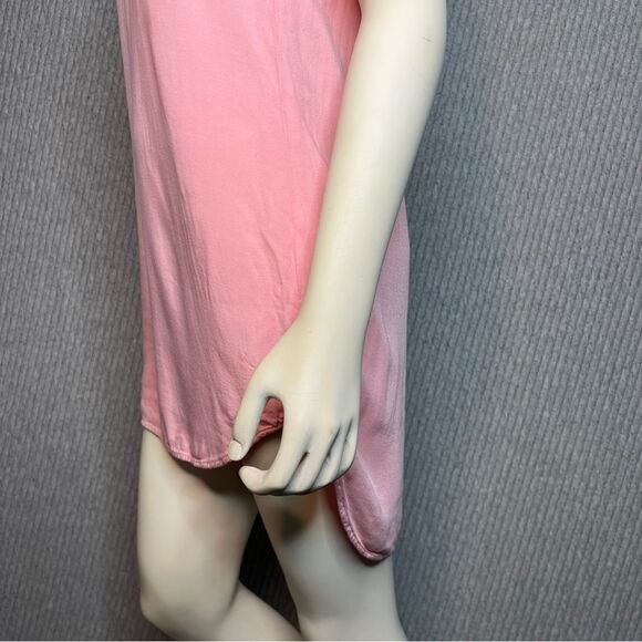 Anthropologie Cloth & Stone Shirt‎ Dress Womens Size XS Pink V Neck - Picture 6 of 8